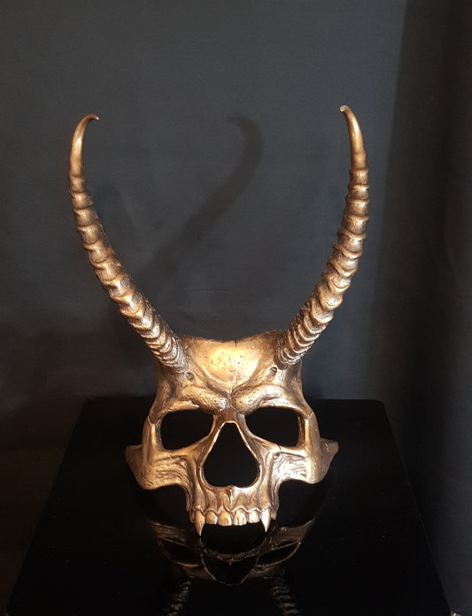 Masque crâne démon bronze
